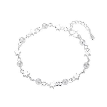 Imagem de Pulseira Bella Silver 2 com miçangas finas ajustáveis - Lightbek Offic