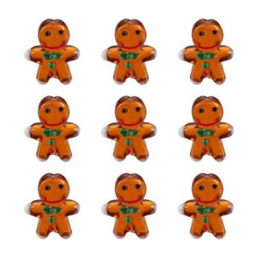 Imagem de Beadthoven, 20 peças de Christmas Gingerbread Man Beads, luminária, fe