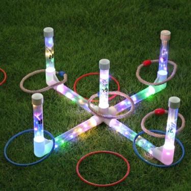 Imagem de Luz LED Ring Toss Game MOLACHI para exterior e interior 28x13x22cm