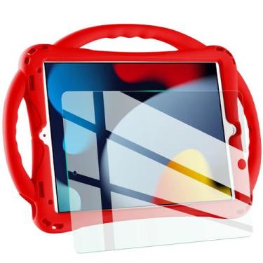 Imagem de Capa para iPad TopEsct Kids de silicone à prova de choque com vidro ve