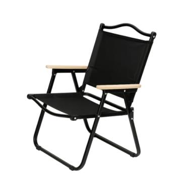 Imagem de Cadeira Portátil Dobrável Camping Praia Jardim Piscina Tecido Oxford(Preto)
