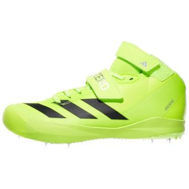 Imagem de adidas Tênis unissex adulto Adizero Javelin Cblack/Zeromt/Spark Track and Field, Limão lúcido/preto/prata metálico, 9.5 Women/8.5 Men