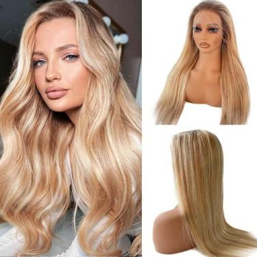 Imagem de Peruca Smartinov Balayage Blonde Lace Frontal Cabelo Humano 40cm - Sma