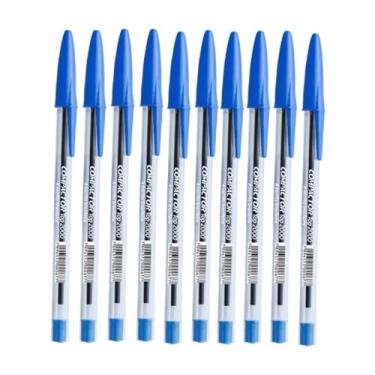 Imagem de Caneta Ponta Fina, Kit Caneta Esferografica Compactor Cristal(10Azul)