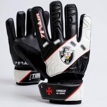 Imagem de Luva de Goleiro Vasco da Gama Infantil Futebol Oficial Licenciada Criança Juvenil Jovem Original Macia Resistente Jogo Treino Qualidade Profissional (7)
