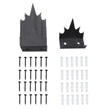 Imagem de 12 peças de pontas de cerca de segurança de ferro anti-intrusão, duas camadas de pontas de cerca anti-ladrão anti-revestimento para casa