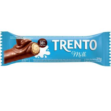 Imagem de Chocolate Trento Milk Sabor Leite Coberto com Chocolate ao Leite 29g