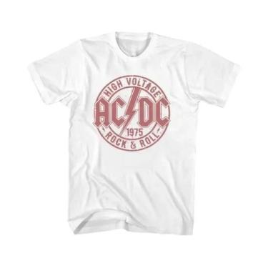 Imagem de Camiseta De Manga Curta AC/DC High Voltage Rock Band 1975 Americana Re