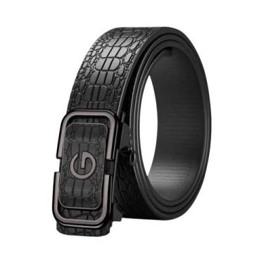 Imagem de Cinto Masculino Estiloso Em Couro PU, Fashion Para Lazer Diário, Festa