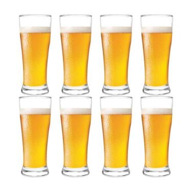 Imagem de Jogo 8 Copos de Cerveja Chopp Bar Pub de Vidro Rostock 300ml Cristar