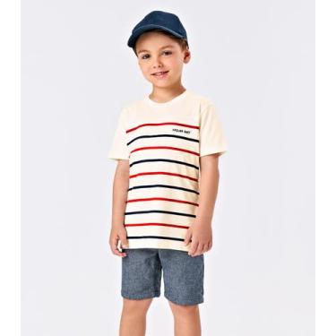 Imagem de Conjunto Infantil Camiseta Com Bermuda Trick Nick Bege, 6, Bege
