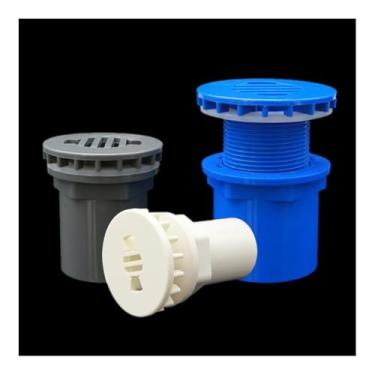 Imagem de 20/25 mm Equipamento de drenagem de tanque de peixes Conector de drenagem Juntas de tubo Juntas de tubo de encaixe de ralo de piscina de frutos do mar Conector de encaixe de anteparo de aquário (azul