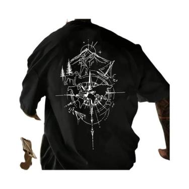 Imagem de Camiseta De Algodão Masculina plus Size Para O Verão Com Estampa De Ma