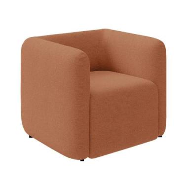 Imagem de Poltrona Sala de Estar Decorativa Laguna Bouclê Mostarda K01 - D'Rossi