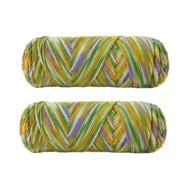 Imagem de Fio De Algodão Leite Colorido De 5 Fios Tingido Para Suéter De Bebê, 2