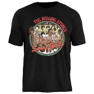 Imagem de Camiseta de Banda Rolling Stones em Algodão Manga Curta Gola Redonda-Unissex