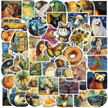 Imagem de Adesivos, pinturas a óleo de todas as coisas, animais, 50 unidades/lot