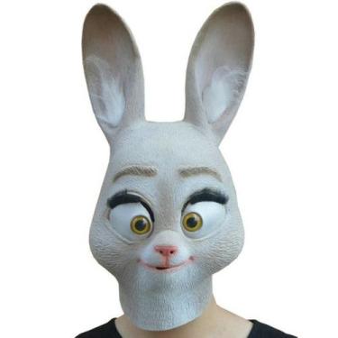 Imagem de Máscara Rabbit Judy Latex, capa facial completa, carnaval, halloween -