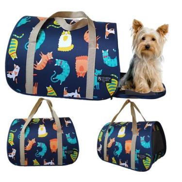 Imagem de Caixa Transportadora Gato Transporte Pet Cachorro Casinha Para Cachorr