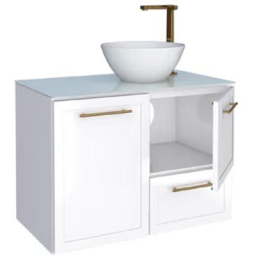 Imagem de Armário Banheiro 80cm Jambo Branco - P102852 - Cozimax Armario Banheiro 80cm Jambio Branco - P102852 - Cozimax