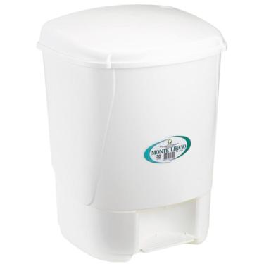 Imagem de Lixeira Grande de Plástico com Pedal de 30 Litros Lp1340 Monte Libano Lixeira Grande 30 Litros