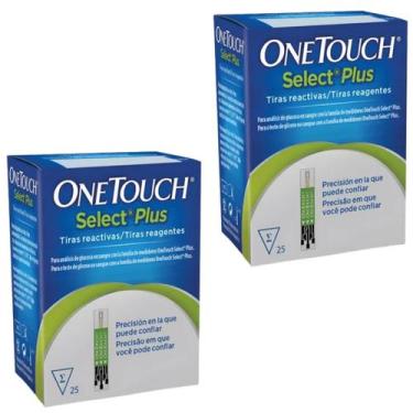 Imagem de Tiras Reagentes Medidor Glicemia Diabetes One Touch Select Plus com 10