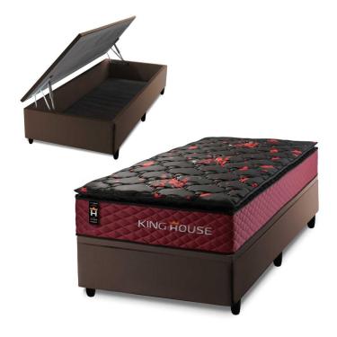 Imagem de Cama Box Baú Toronto 96x203 com Molas Ensacadas King House