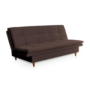 Imagem de Sofá-Cama Casal 3 Lugares Mirage Veludo Café
