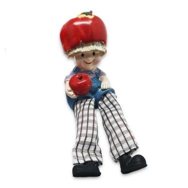 Imagem de Boneco da Fartura da Maçã Perna Mole Tecido Resina 17cm - Flash