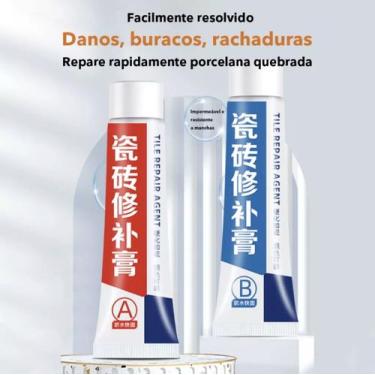 Imagem de AB Resina epóxi para reparo de azulejos inclui 6 pigmentos coloridos f