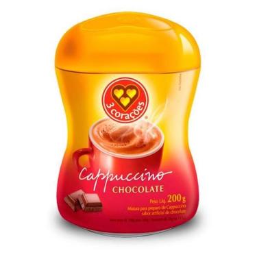 Imagem de Café Solúvel 3 Corações Cappuccino Chocolate 200g