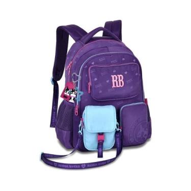Imagem de Mochila de Costas Rebeca Bombom 17,5" RB26223 Cor:Roxa, Roxo