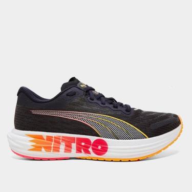 Imagem de Tênis Puma Deviate Nitro 2 Wns Feminino, Preto, Laranja, 35