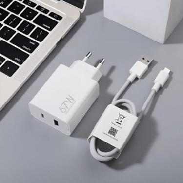 Imagem de Carregador Turbo 67w Compatível Com Xiaomi Redmi Note 12 Pro Poco X5 P