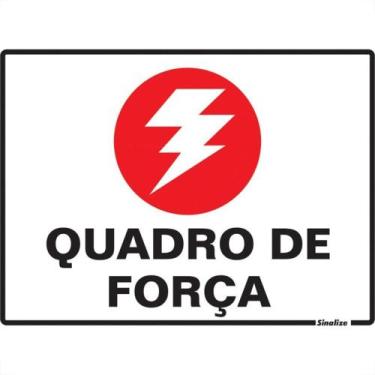Imagem de Placa Sinalizacao Poliestireno 15X20 ''Quadro De Forca'' 220Ak - SINAL