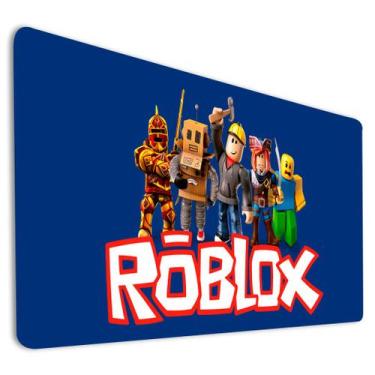 Imagem de Tapete Gamer Infantil Amigos de Blocos Azul Mouse Pad para Teclado Com