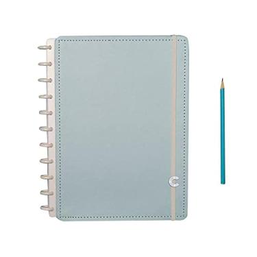 Imagem de Caderno Grande Tons Pastéis Azul com 80 Folhas Caderno Inteligente