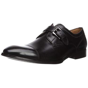 Imagem de Steve Madden Mocassim masculino Covet Monk-Strap, Couro preto, 38