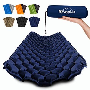 Imagem de POWERLIX Almofada de dormir ultraleve para acampamento com bolsa inflável – Almofada de acampamento leve e compacta, mochila ao ar livre, caminhadas, viagem, airpad, acampamento, colchão de ar, tapete