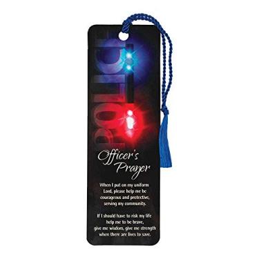 Imagem de Etiquetas de marcador de livro de borla de ônix com luzes de oração do policial oficial, pacote com 12