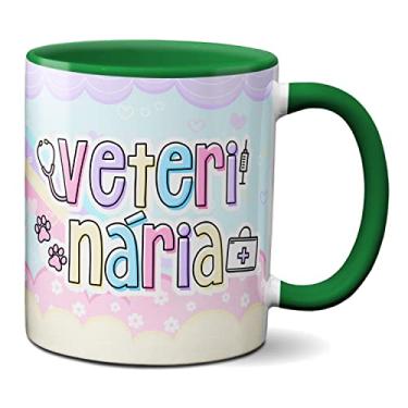Imagem de Caneca Veterinária Profissão Animais Presente Criativo (Verde)