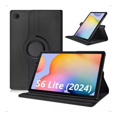 Imagem de Capa giratória compatível tab samsung galaxy s6 lite 2024
