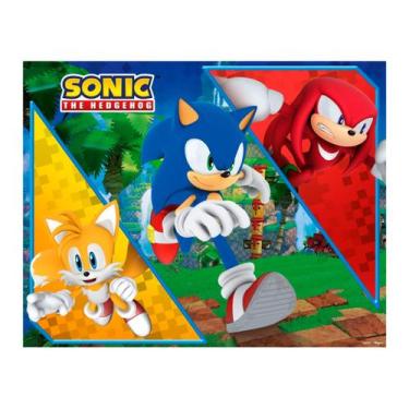 Imagem de Painel GIGANTE Decoração Sonic festa COR MAIS VIVA 100x78cm - Regina f