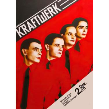 Imagem de Quadro Música Eletrônica Banda Kraftwerk Poster Moldurado - Fanarte