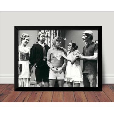 Imagem de Quadro Chapolin Na Vila Turma Do Chaves Foto Rara Moldurada - Fanarte