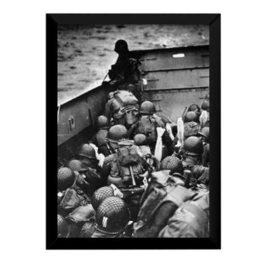 Imagem de Quadro Foto Ataque Dia D Segunda Guerra Mundial História - Fanarte