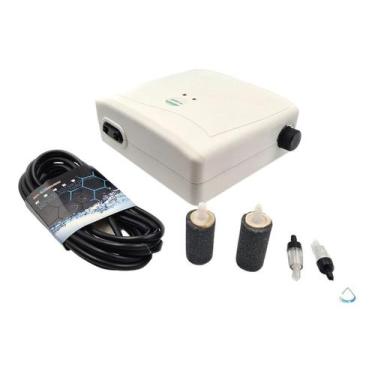 Imagem de Compressor Ar Mj 8200 C/ Nobreak Aquario Kit Completo 110v - Minjiang