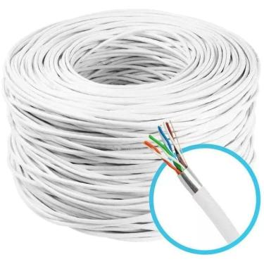 Imagem de Cabo Lan 4 Pares Cat5E Cftv Blindado Com 100Mts Silver
