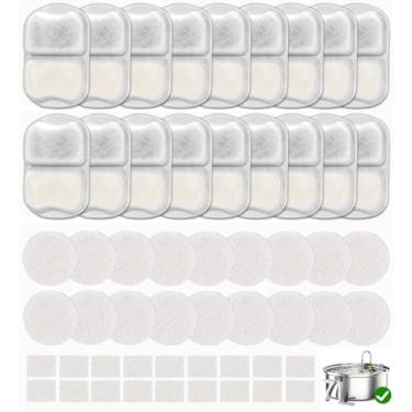 Imagem de 12 conjuntos de substituição de filtro de fonte de água para animais de estimação compatíveis com Oneisall Dispensador para cães de aço inoxidável 7L/6,520 g - Tigela de água filtrada para cães