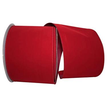 Imagem de Reliant Ribbon Value Fita de veludo com borda com fio, 15,2 cm x 45,7 m, escarlate